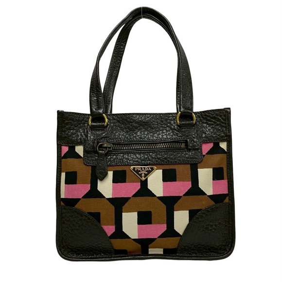 PRADA Brown Leather Tote Bag - Picture 1 of 9